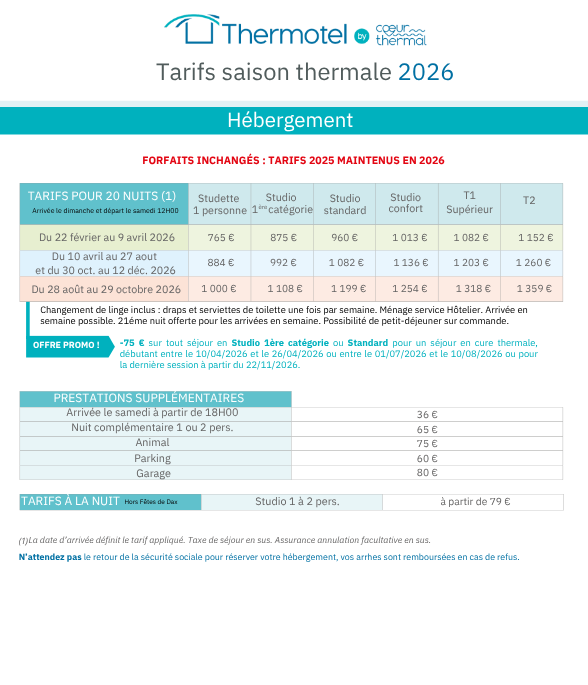 tarif thermotel site internet